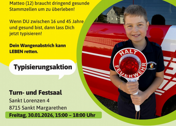 Rette auch DU ein Leben - Typisierungsaktion
