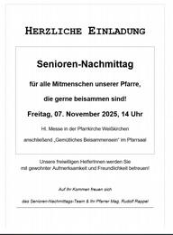 Senioren-Nachmittag - Pfarre Weißkirchen