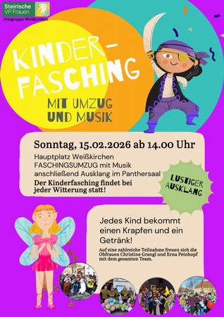 Kinderfasching mit Umzug und Musik - Frauenbewegung