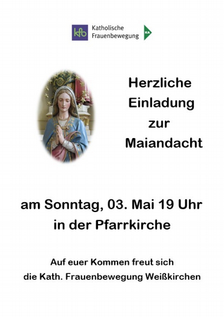 Maiandacht der kfb Weißkirchen - Katholische Frauenbewegung