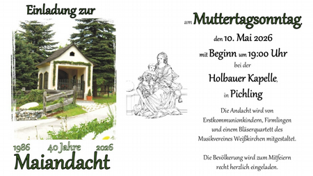Maiandacht Holbauer Kapelle Pichling