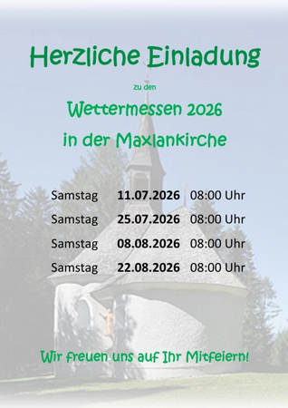 Wettermessen 2026 in der Maxlankirche