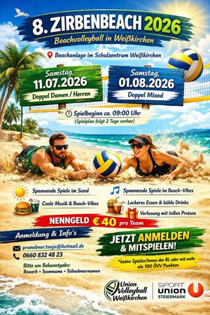 8. Zirbenbeach 2026 - Union Volleyball Weißkirchen