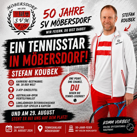 Tennisstar Stefan Koubek in Möbersdorf - SV Möbersdorf