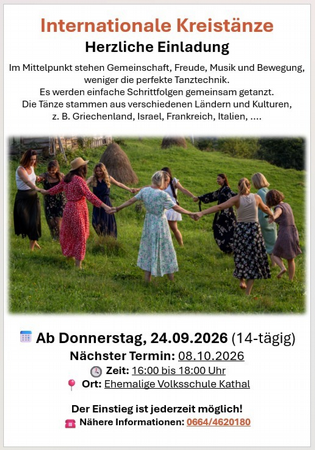Internationale Kreistänze – Herzliche Einladung