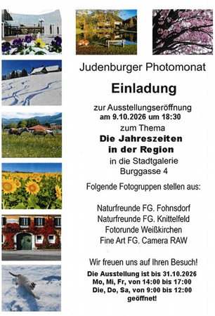 Judenburger Photomonat mit der Fotorunde Weißkirchen