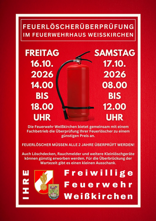 Feuerlöscherüberprüfung - Freiwillige Feuerwehr Weißkirchen