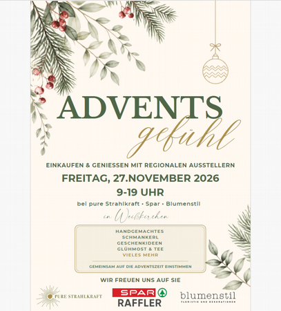 Adventsgefühl - Einkaufen & Genießen mit regionalen Ausstellern