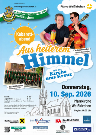 Kabarettabend „Aus heiterem Himmel – mit der Kirche ums Kreuz“